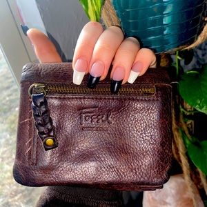 Fossil genuine leather brown wallet